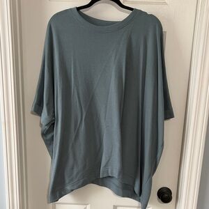 Mono B Women's Short Sleeve Teal Top